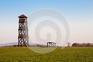 Wooden lookout tower