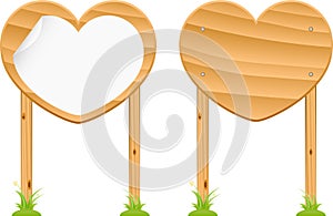 Wooden love signs set 1