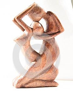 Wooden love statue