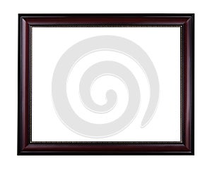 Wooden mahogany picture frame photo