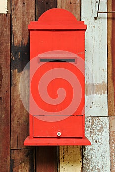 Wooden mail box