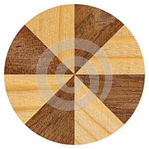 Wooden marquetry can be patterns created from the combination of pine and walnut wood, wooden floor, parquet, cutting board