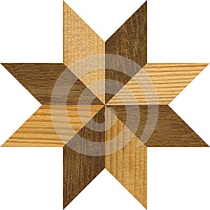 Wooden marquetry can be patterns created from the combination of pine and walnut wood, wooden floor, parquet, cutting board