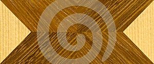 Wooden marquetry can be patterns created from the combination of pine and walnut wood, wooden floor, parquet, cutting board
