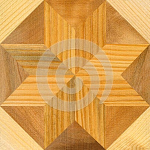 Wooden marquetry can be patterns created from the combination of pine wood, wooden floor, parquet, cutting board