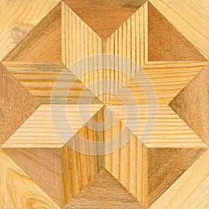 Wooden marquetry can be patterns created from the combination of pine wood, wooden floor, parquet, cutting board