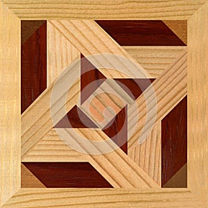 Wooden marquetry can be patterns created from the combination of pine wood, wooden floor, parquet, cutting board