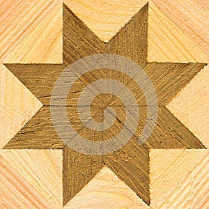 Wooden marquetry can be patterns created from the combination of wood, wooden floor, parquet, cutting board