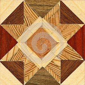 Wooden marquetry can be patterns created from the combination of wood, wooden floor, parquet, cutting board