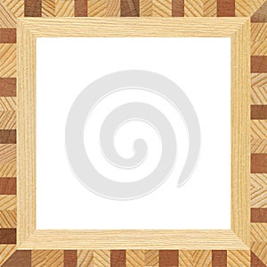 Wooden marquetry frame, wooden frame made of a combination of different woods