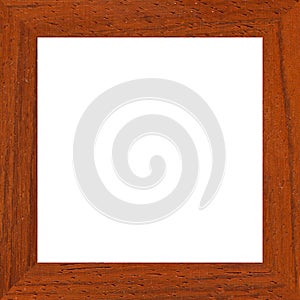 Wooden marquetry square walnut frame, wooden frame made of a combination of different woods