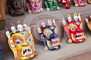 Wooden Masks, Kathmandu, Nepal