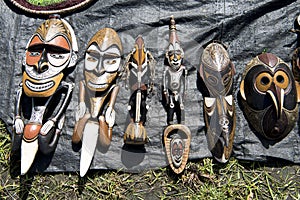 Wooden masks, Papua New Guinea