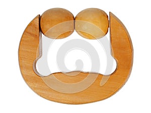 Wooden massager on white