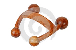 Wooden massager on white