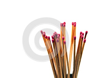 Wooden matches with pinhead inflammable sulphur photo