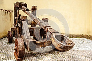 Wooden Medieval Catapult photo