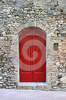 Wooden medieval style door