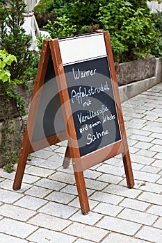Wooden menu board