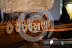 Wooden model of an old ship