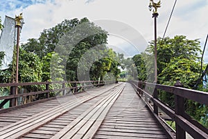 Wooden Mon bridge in Thailand