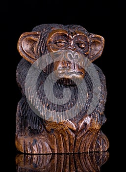 Wooden Monkey Statue photo