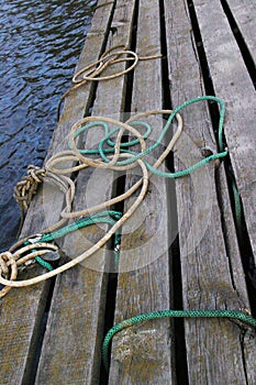 Wooden mooring