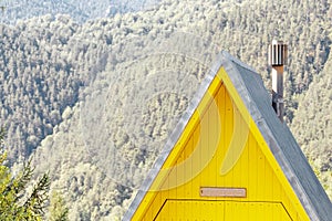 Wooden mountain house