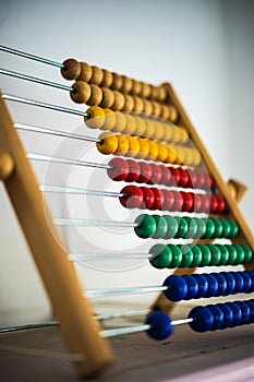 Wooden multi colored abacus