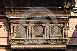 Wooden Nepalese window called Ankhi jhyal