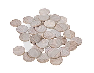 Wooden Nickels with Space for Symbol photo