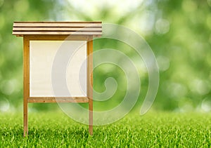 Wooden notice board photo