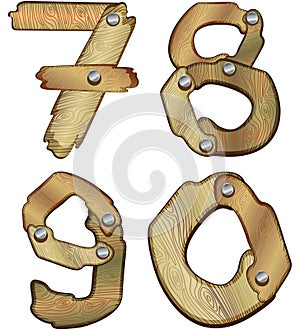 Wooden numbers