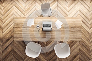 Wooden office desk top