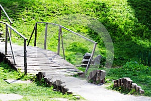 Wooden old bridge