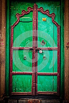 Wooden old door vintage background