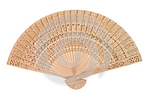 Wooden oriental fan photo