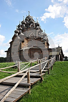 wooden Orthodox Church - Church of the intercession in the estate Bogoslovka