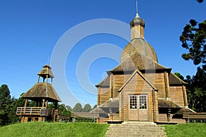 Wooden orthodox church photo