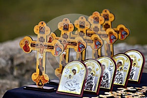 wooden orthodox crosses and icons for sale
