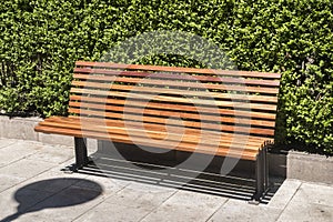 Wooden outdoor bench