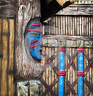 Wooden pagan mask