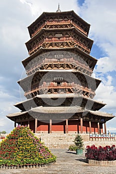 Wooden pagoda Pagoda of Fogong Temple, Yingxian, oldest existent wooden pagoda in China