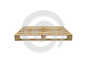 Wooden pallet isolated on white background. There is room for Your design