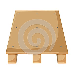 Wooden pallet vector icon.Cartoon vector icon isolated on white background wooden pallet.