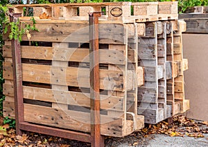 Wooden pallets isolated on a pallet truck