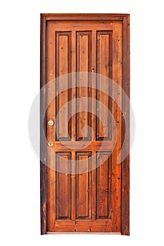 Wooden panel door of a room