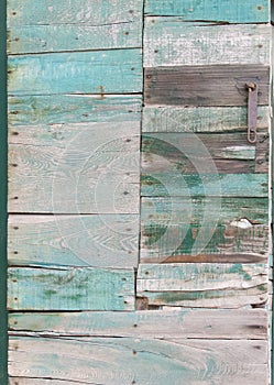 Wooden panel door of scrap wood