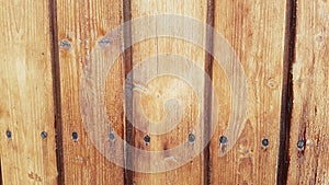 Wooden panel with rusty nails - texture