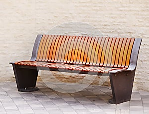 Wooden park bench